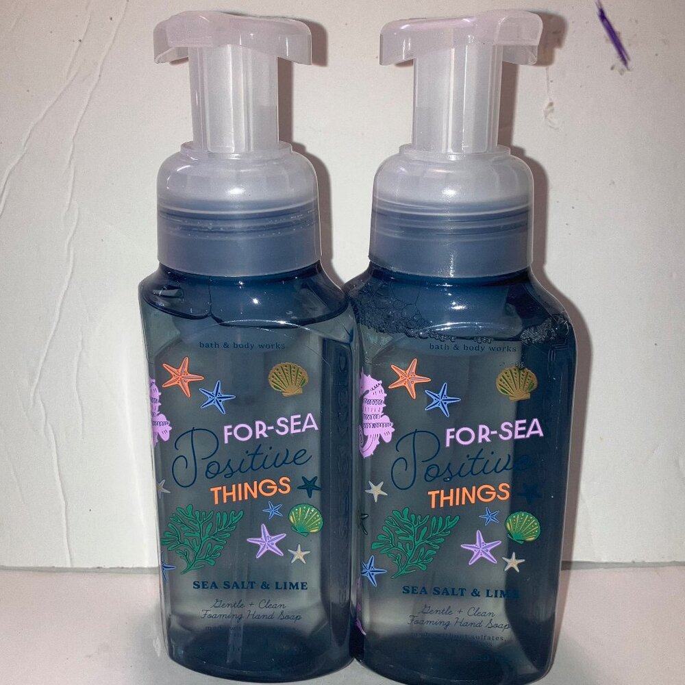 Bath & Body Works Gentle Foaming Hand Soap Sea Salt & Lime 2 Pack NEW